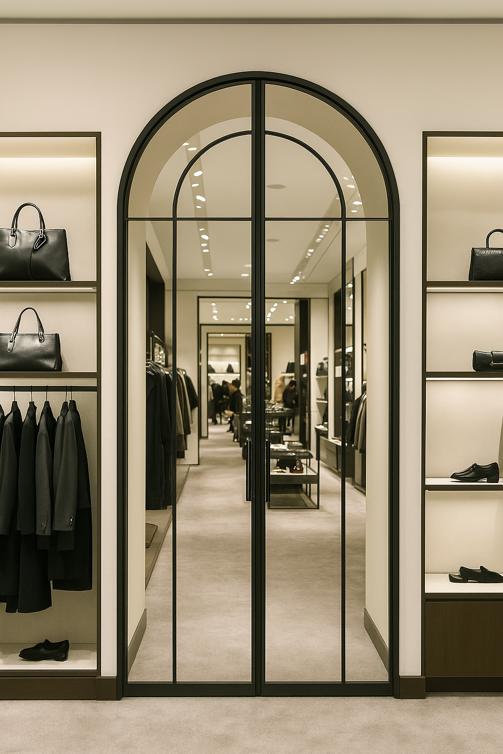 Metall und Glas Lofttür