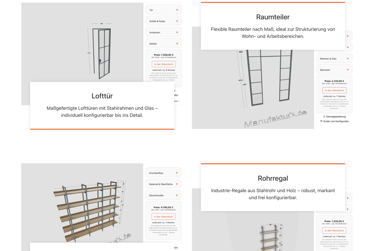 ManufakturX individuell konfigurierbare Möbel